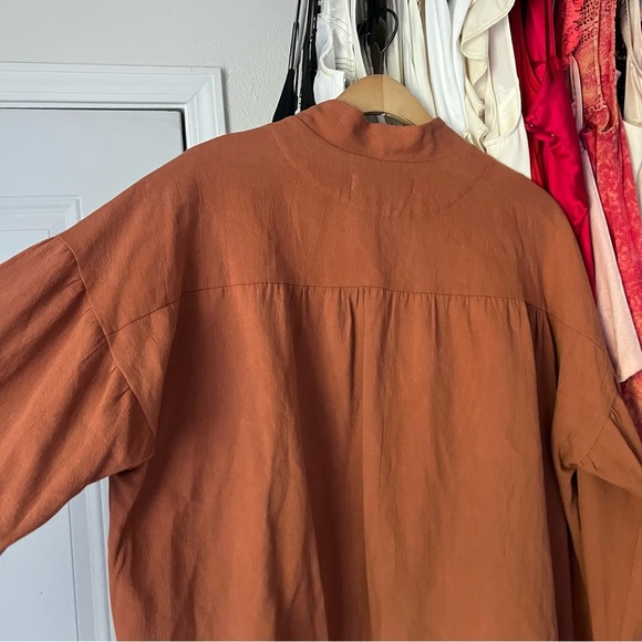 NWOT Hackwith Design House Rust Blouse - Picture 6 of 8